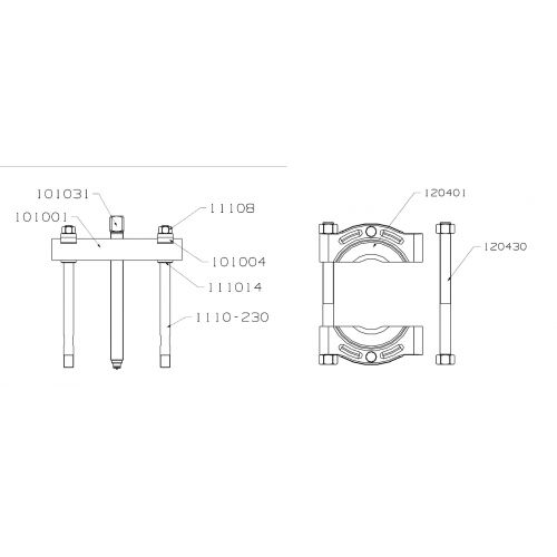 EXTRACTOR FORZA PUENTE Y GUILLOTINA SERIE 1100S-1200